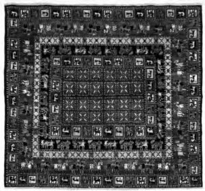 a carpet with designs