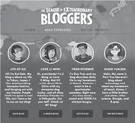 Sample screens from the online app.