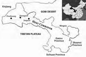 Map of the Hexi Corridor.