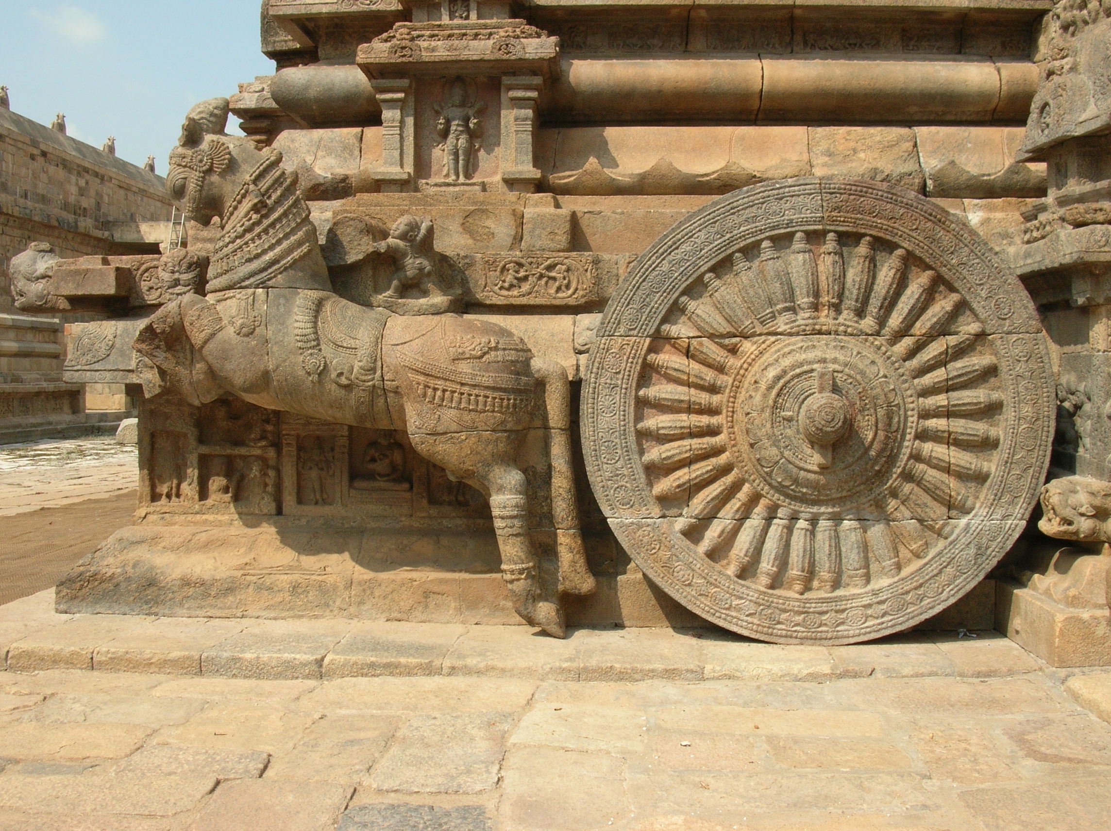 12th-century CE sculpture of a chariot 