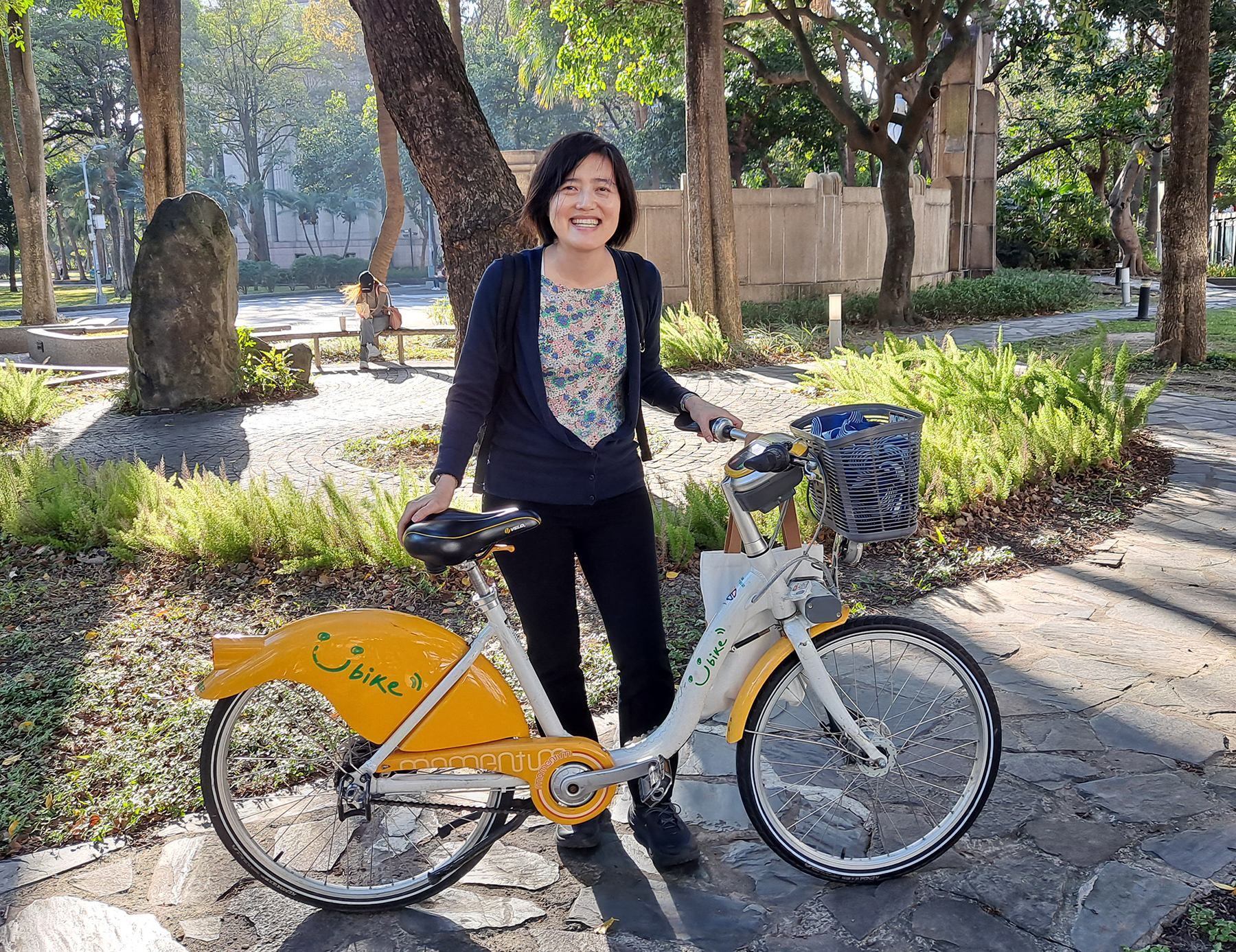 Yurika with bicycle