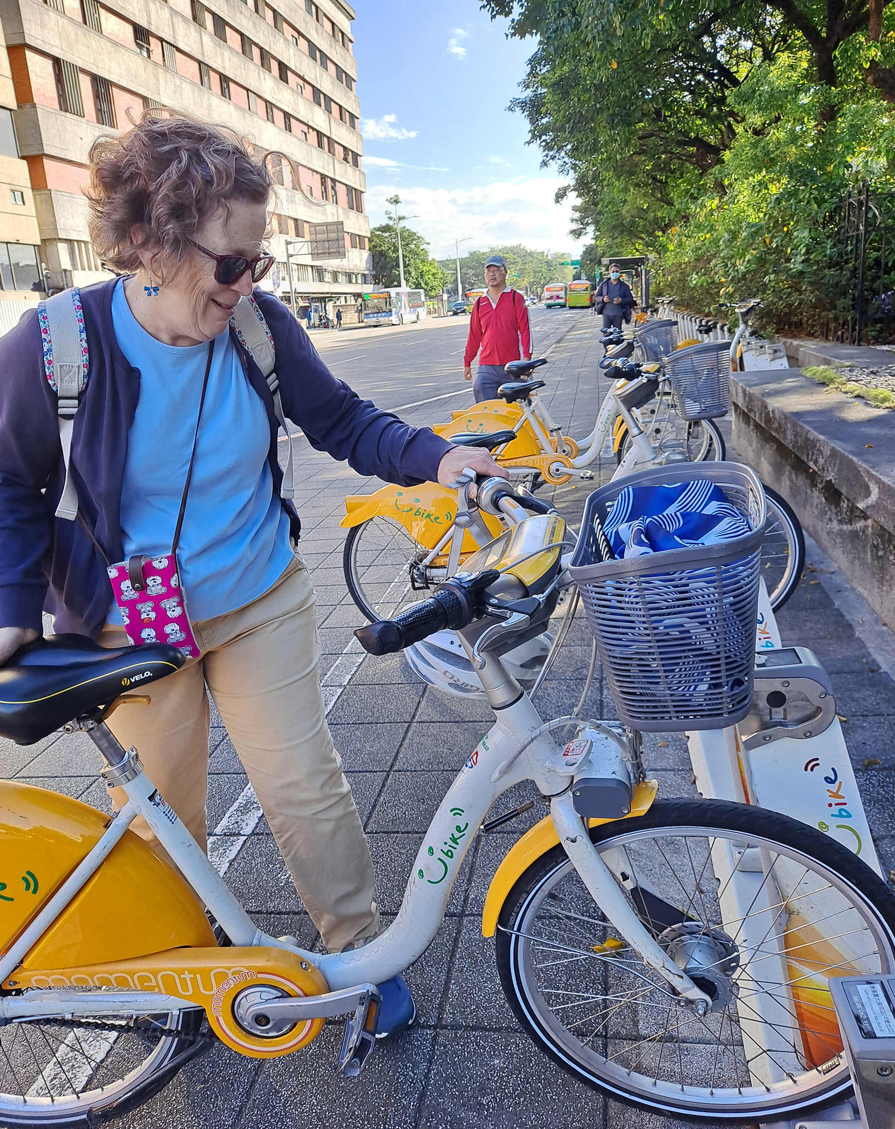 Anne with bicycle