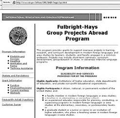screencapture of the fulbright-hays group projects abroad program